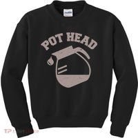 Funny Pot Head Coffee Lover Kids Sweatshirt thumb 0