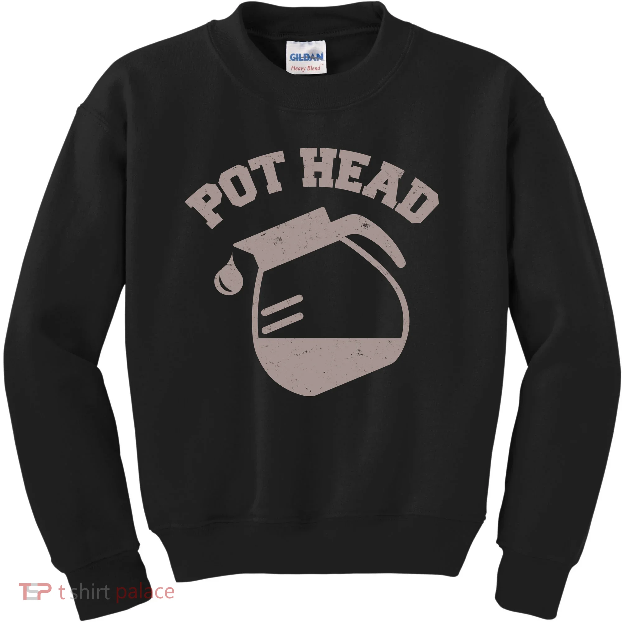 Funny Pot Head Coffee Lover Kids Sweatshirt