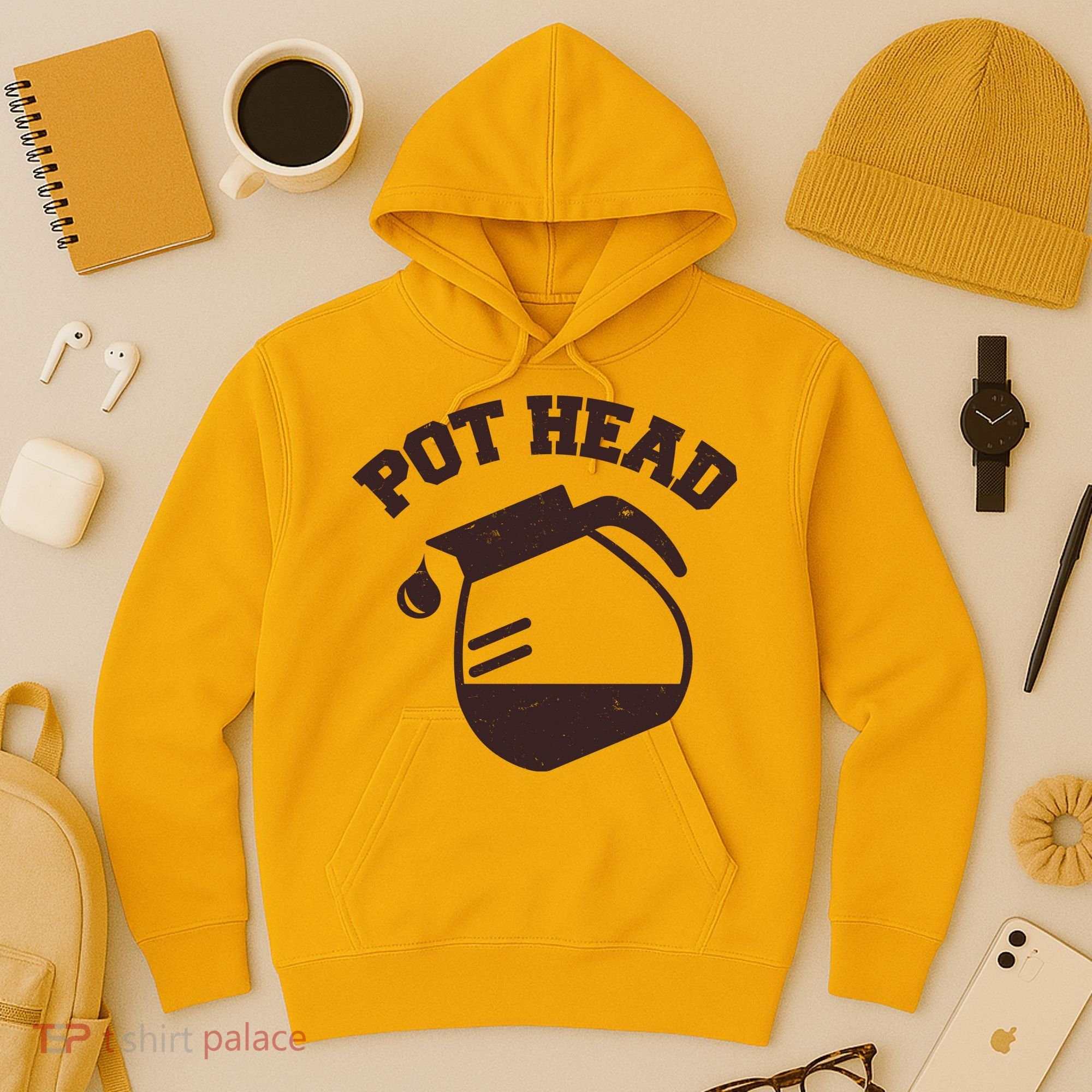 Funny Pot Head Coffee Lover Hoodie