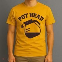 Funny Pot Head Coffee Lover T-Shirt thumb 3