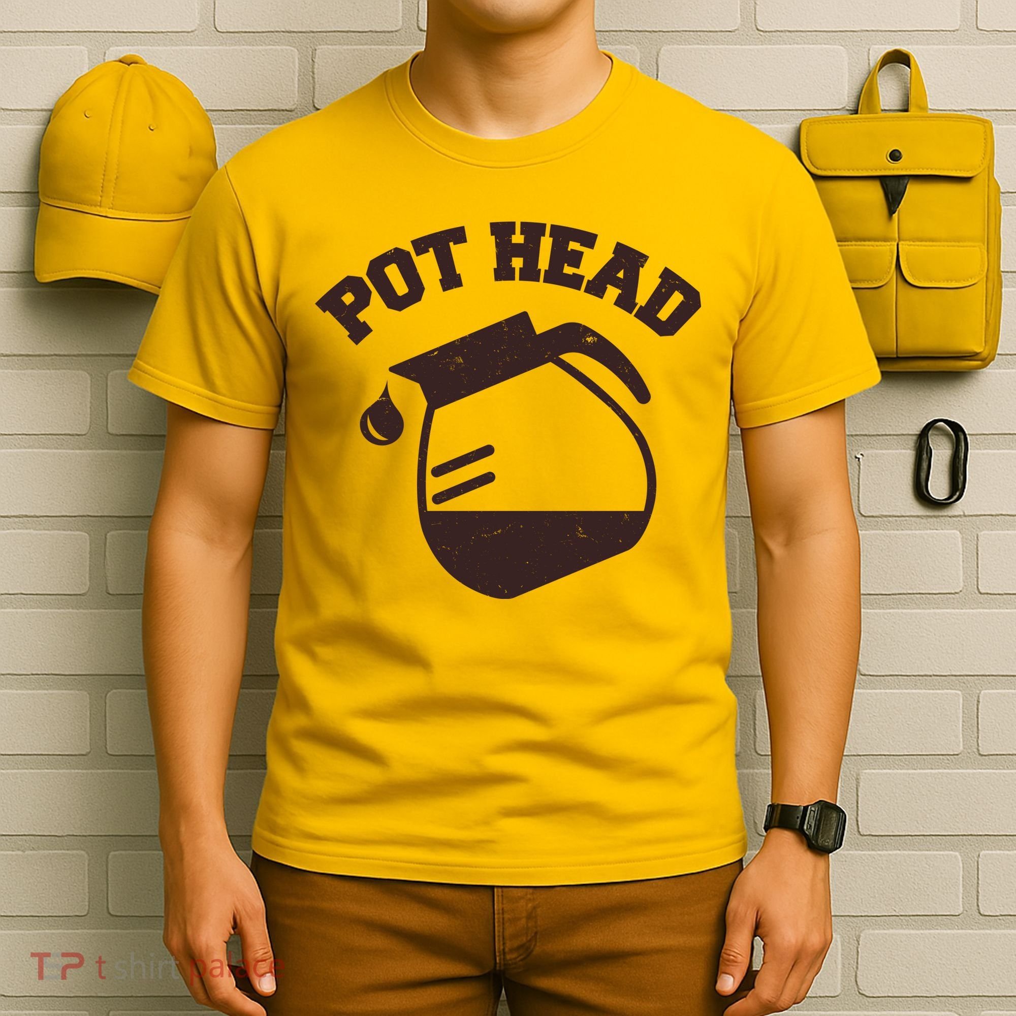 Funny Pot Head Coffee Lover T-Shirt