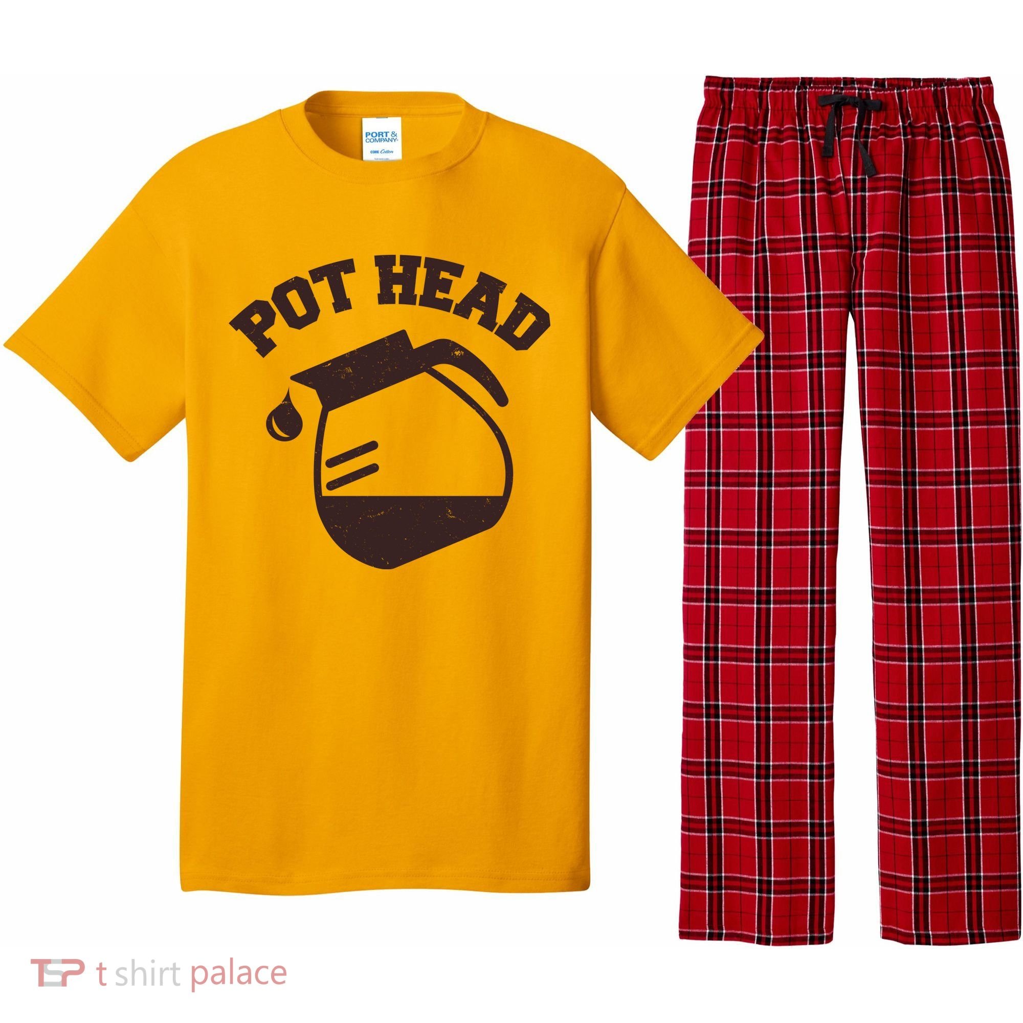 Funny Pot Head Coffee Lover Pajama Set