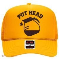 Funny Pot Head Coffee Lover Hat thumb 0