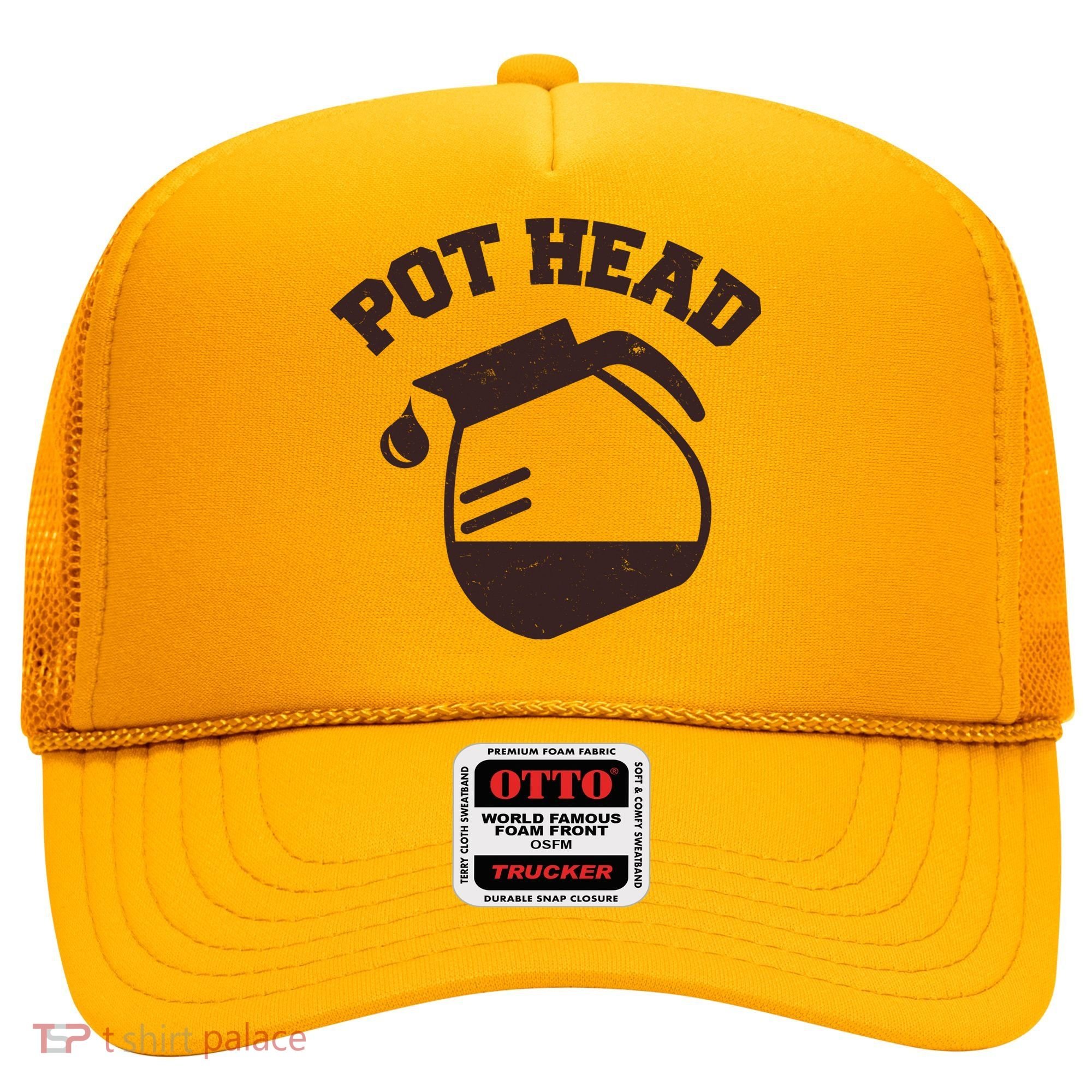 Funny Pot Head Coffee Lover Hat