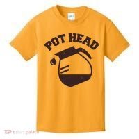 Funny Pot Head Coffee Lover Kids T-Shirt thumb 0
