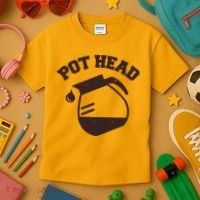 Funny Pot Head Coffee Lover Kids T-Shirt thumb 3