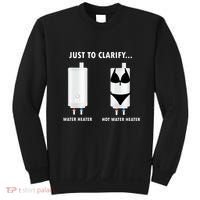 Funny Plumber Hot Water Heater Plumbing Dad Joke Sweatshirt thumb 0