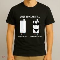 Funny Plumber Hot Water Heater Plumbing Dad Joke T-Shirt thumb 3