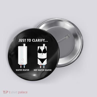Funny Plumber Hot Water Heater Plumbing Dad Joke Button