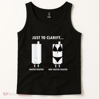 Funny Plumber Hot Water Heater Plumbing Dad Joke Tank Top thumb 2