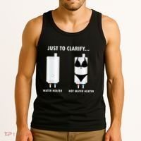 Funny Plumber Hot Water Heater Plumbing Dad Joke Tank Top thumb 3