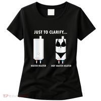 Funny Plumber Hot Water Heater Plumbing Dad Joke Women's T-Shirt thumb 0