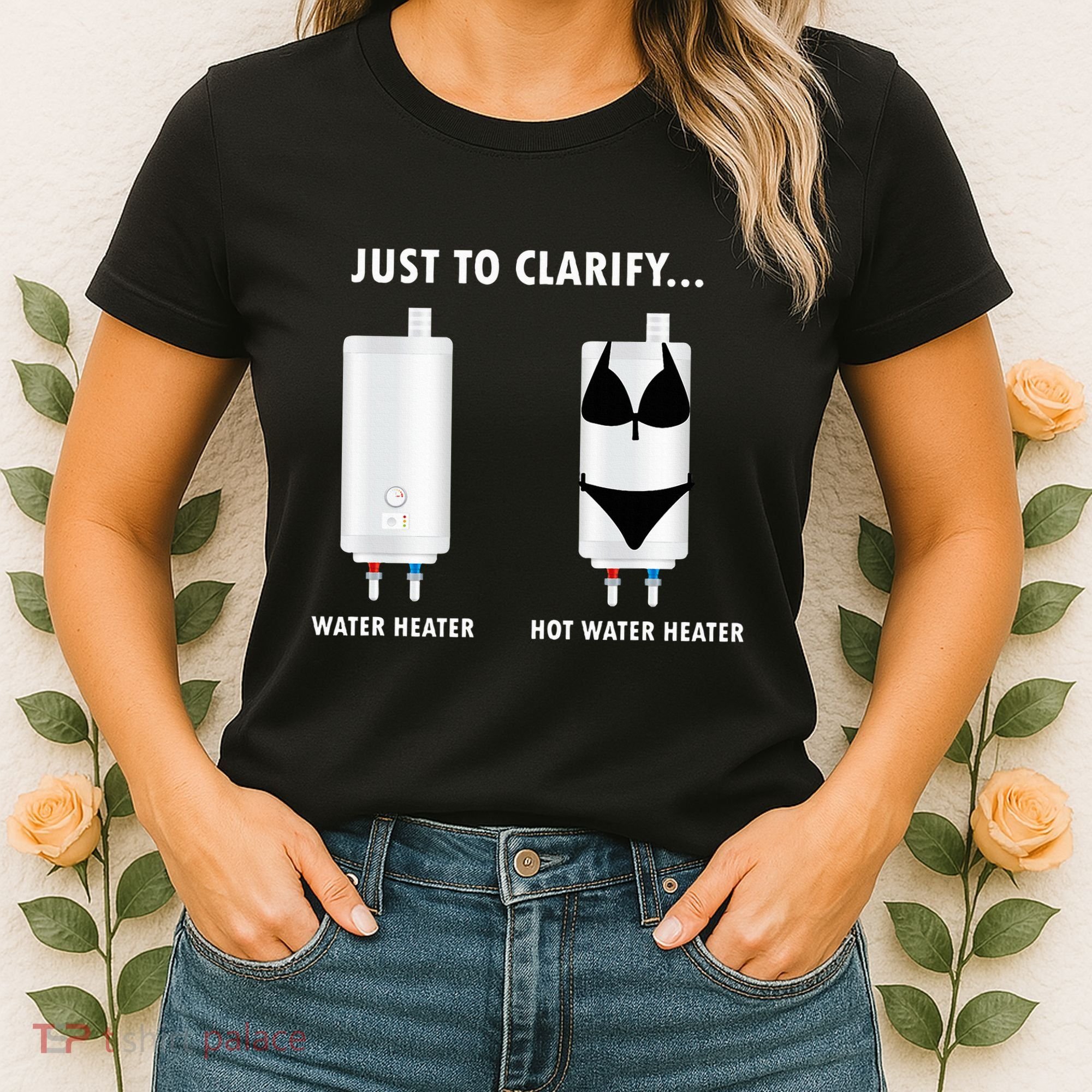 Funny Plumber Hot Water Heater Plumbing Dad Joke Women's T-Shirt
