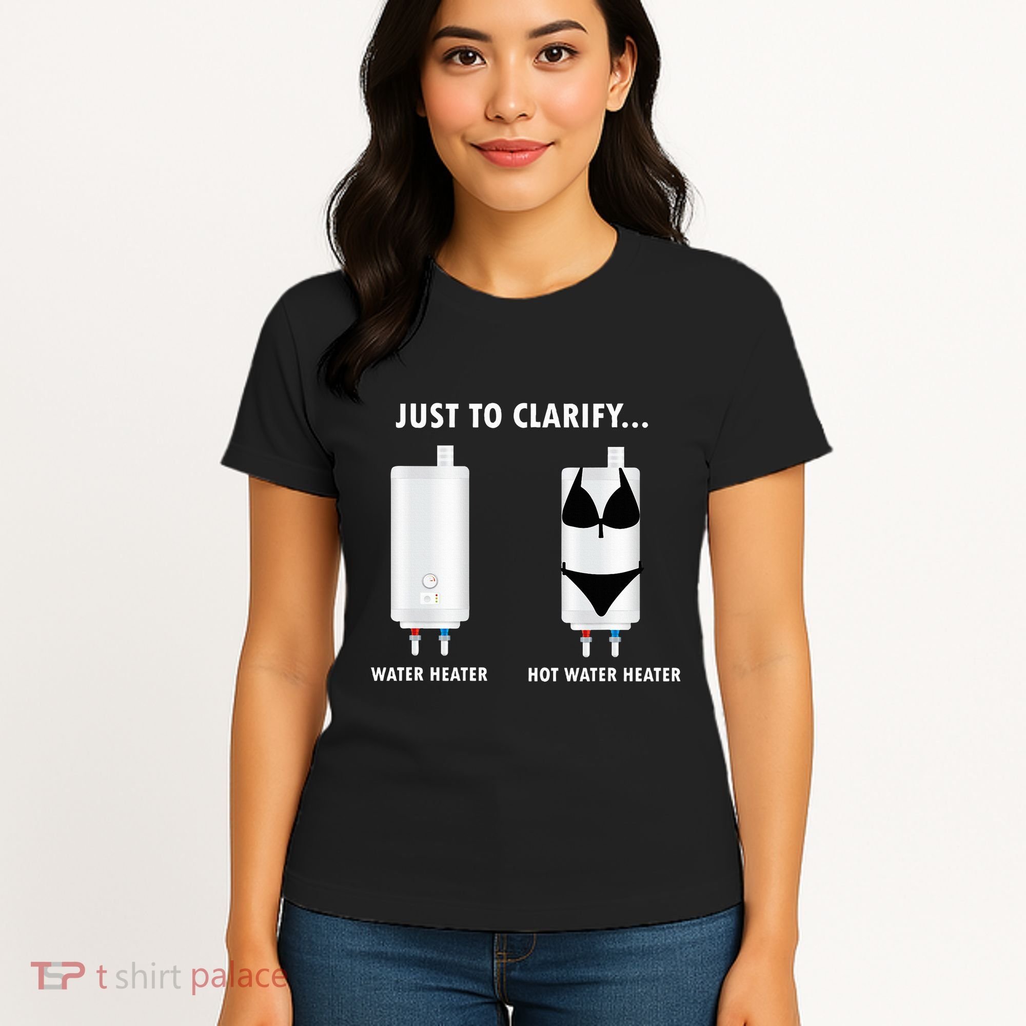Funny Plumber Hot Water Heater Plumbing Dad Joke Women's T-Shirt