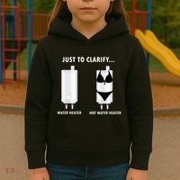 Funny Plumber Hot Water Heater Plumbing Dad Joke Kids Hoodie thumb 3