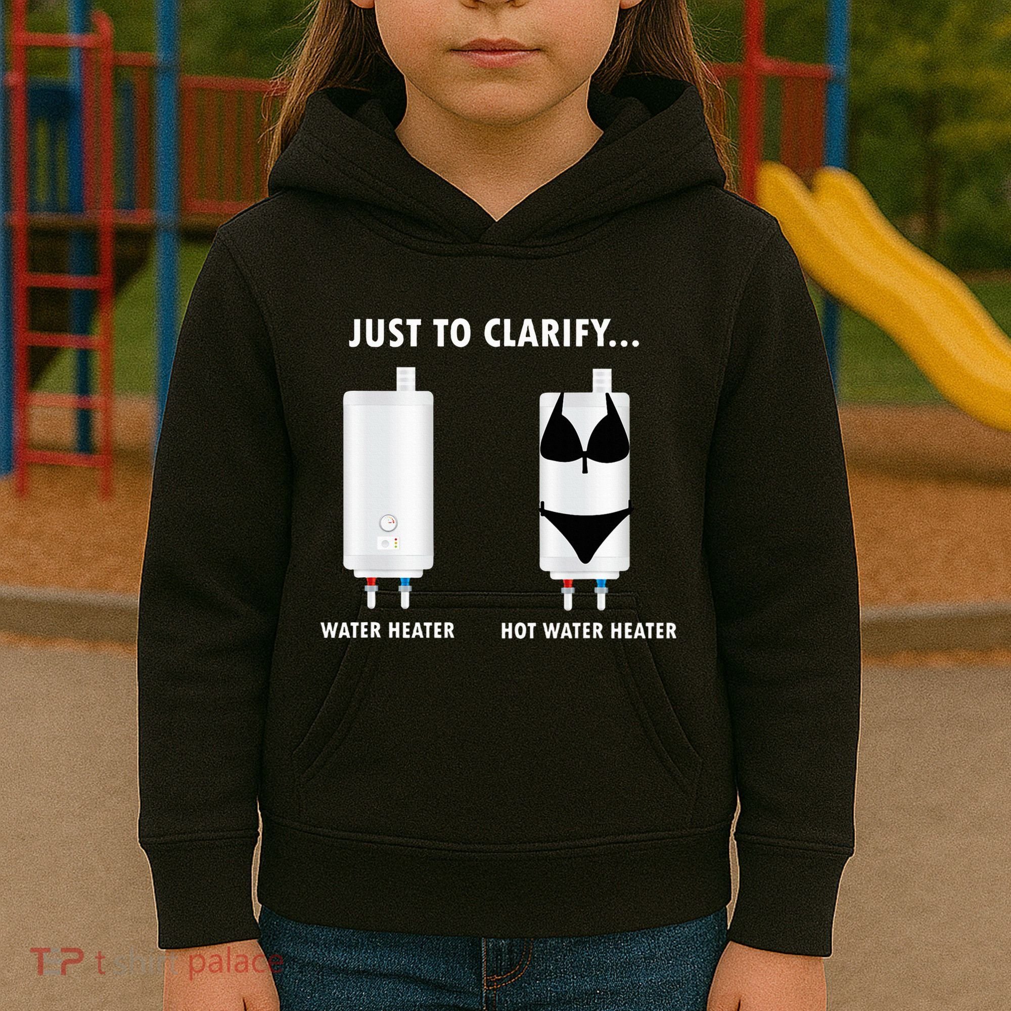 Funny Plumber Hot Water Heater Plumbing Dad Joke Kids Hoodie
