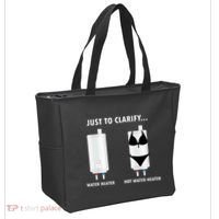 Funny Plumber Hot Water Heater Plumbing Dad Joke Tote Bag thumb 2