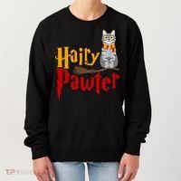 FUNNY Pun Hairy Pawter TShirt Wizard Gift For Cat Lovers Women's Sweatshirt thumb 0
