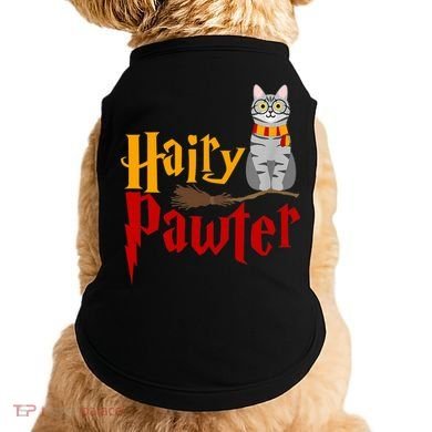 FUNNY Pun Hairy Pawter TShirt Wizard Gift For Cat Lovers Doggie Tank