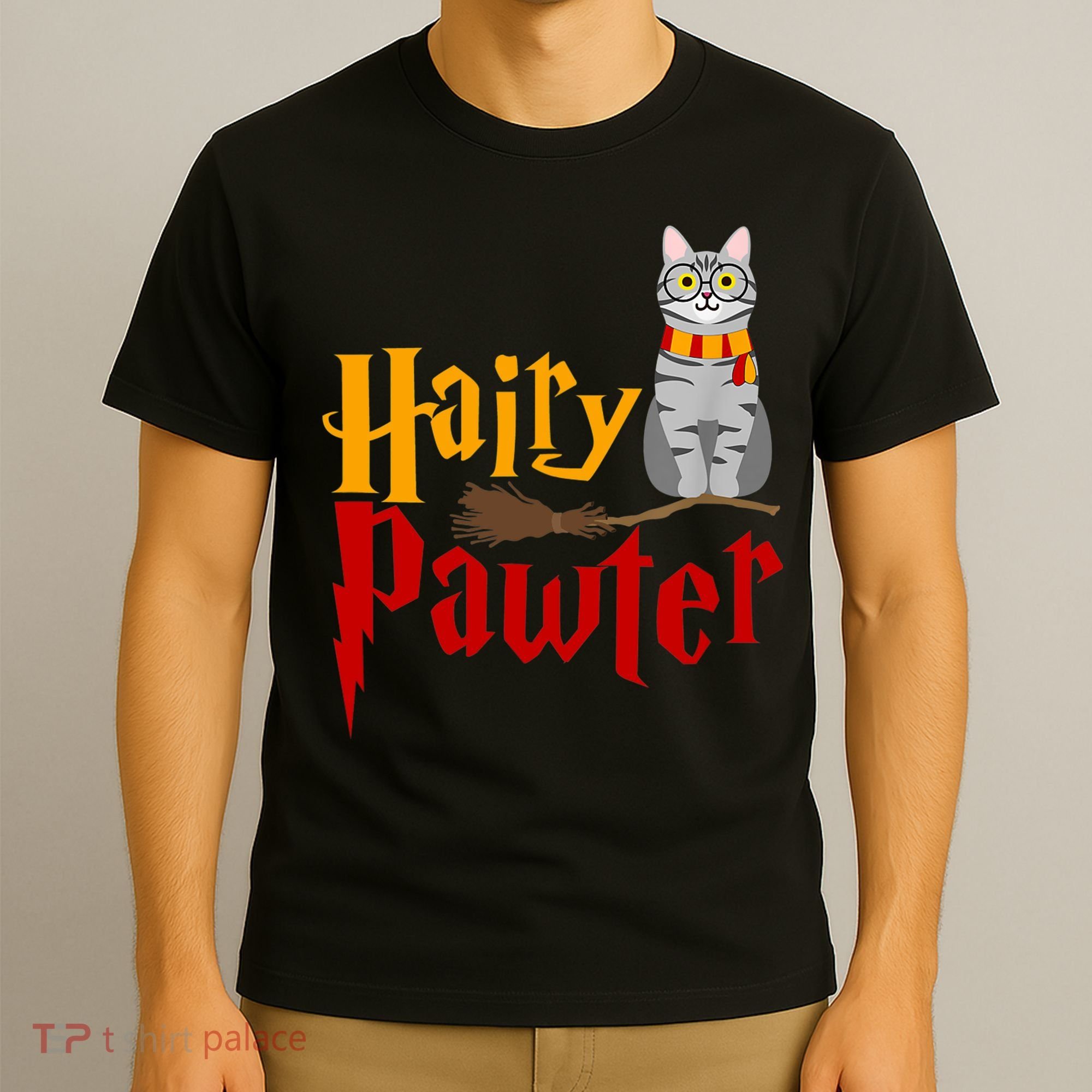 FUNNY Pun Hairy Pawter TShirt Wizard Gift For Cat Lovers T-Shirt