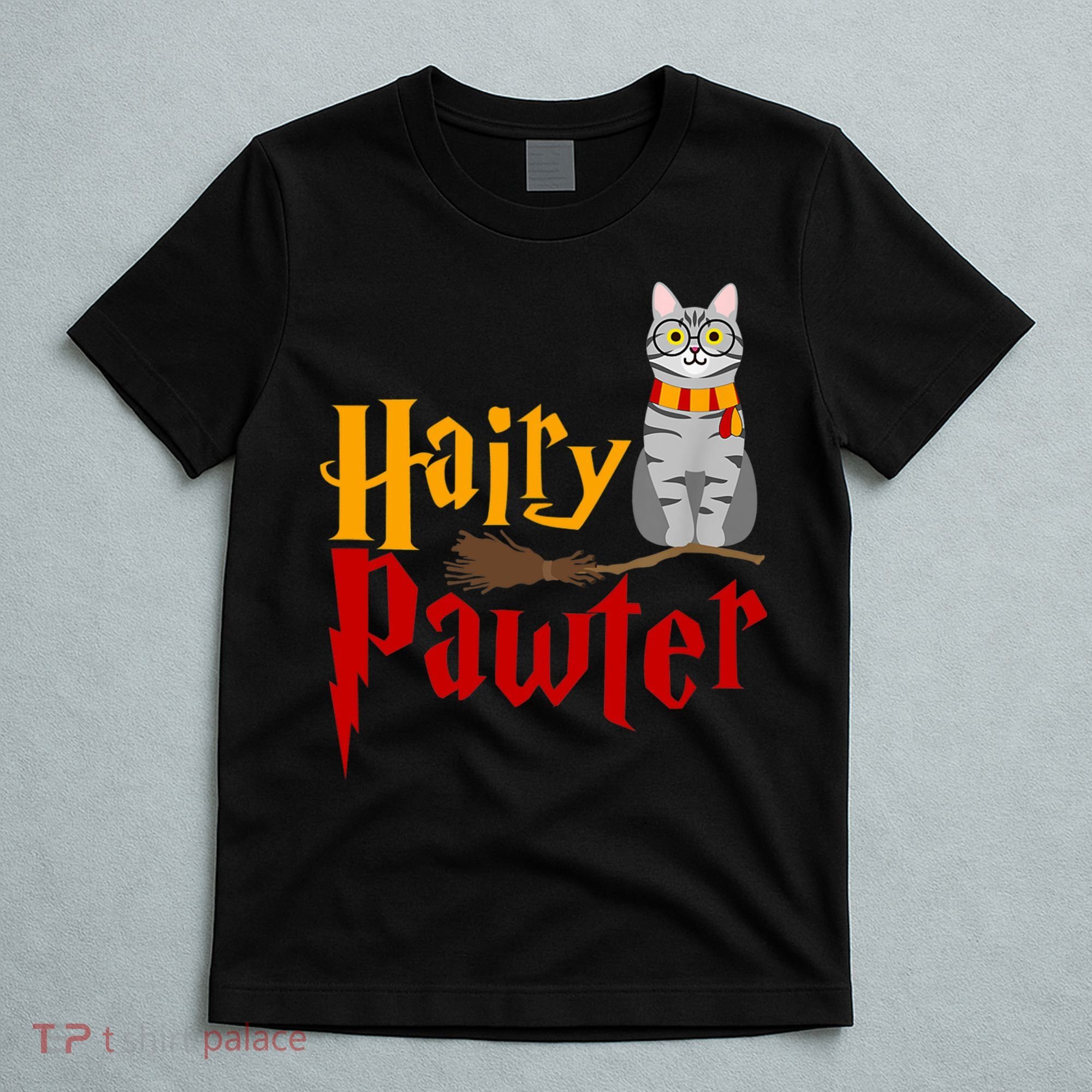FUNNY Pun Hairy Pawter TShirt Wizard Gift For Cat Lovers T-Shirt