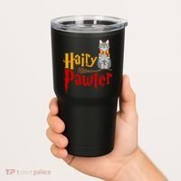 FUNNY Pun Hairy Pawter TShirt Wizard Gift For Cat Lovers Tumbler thumb 2