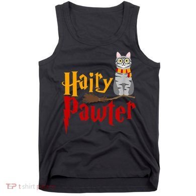 FUNNY Pun Hairy Pawter TShirt Wizard Gift For Cat Lovers Tank Top