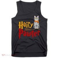 FUNNY Pun Hairy Pawter TShirt Wizard Gift For Cat Lovers Tank Top thumb 0