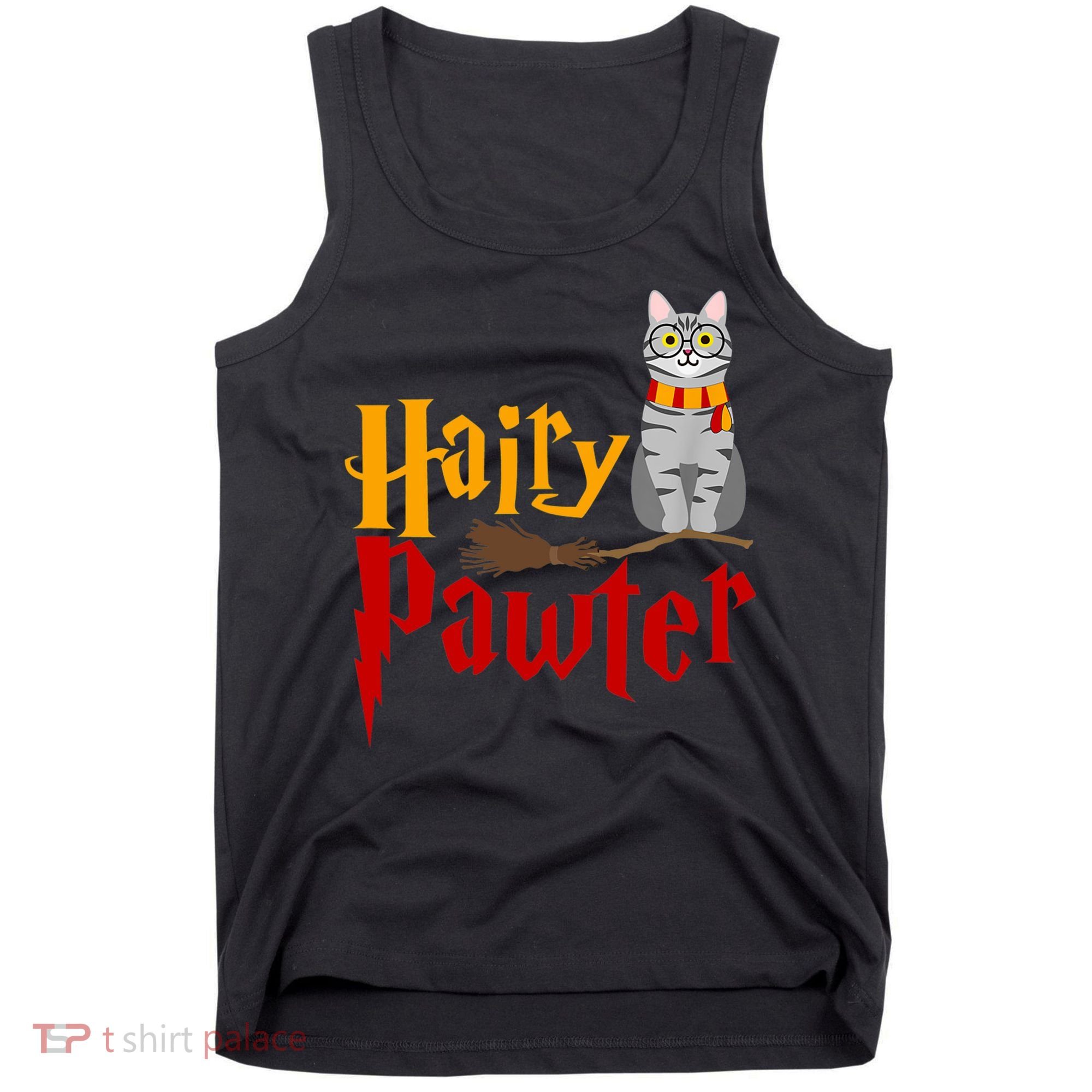 FUNNY Pun Hairy Pawter TShirt Wizard Gift For Cat Lovers Tank Top