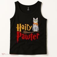 FUNNY Pun Hairy Pawter TShirt Wizard Gift For Cat Lovers Tank Top thumb 2
