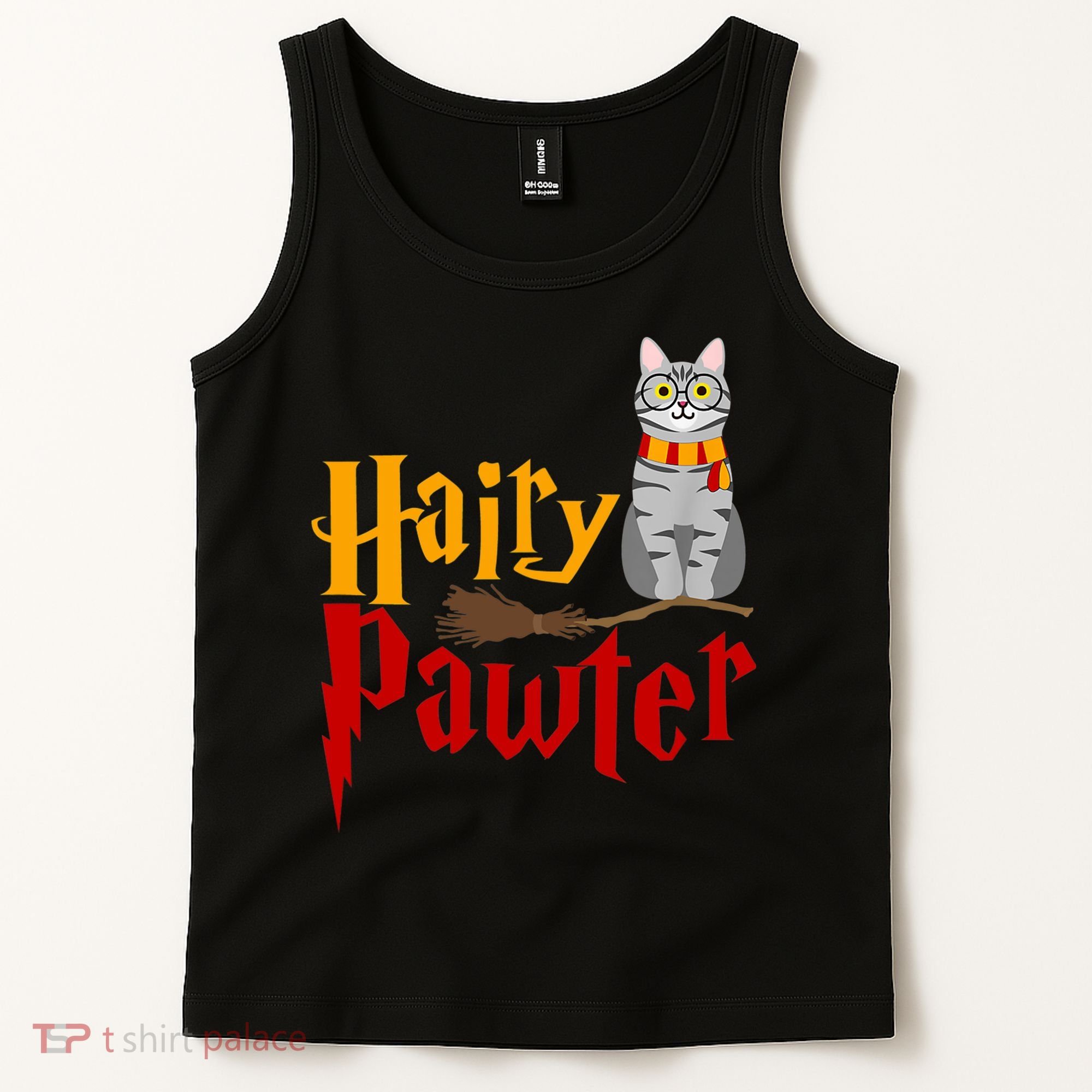 FUNNY Pun Hairy Pawter TShirt Wizard Gift For Cat Lovers Tank Top