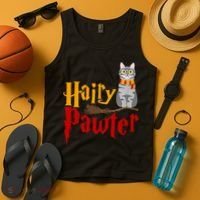 FUNNY Pun Hairy Pawter TShirt Wizard Gift For Cat Lovers Tank Top thumb 4