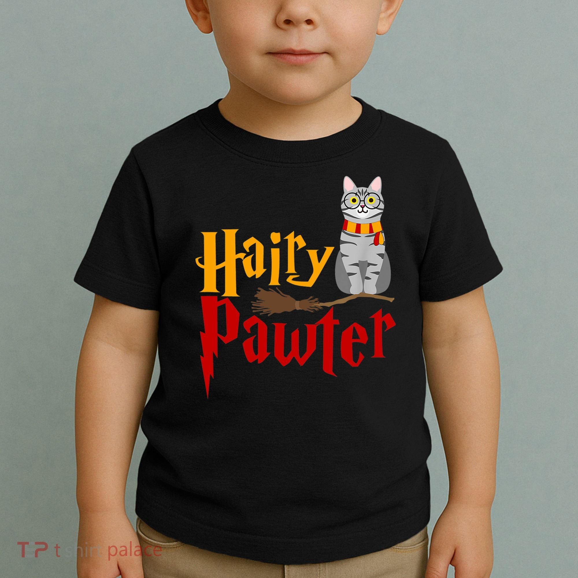 FUNNY Pun Hairy Pawter TShirt Wizard Gift For Cat Lovers Toddler T-Shirt