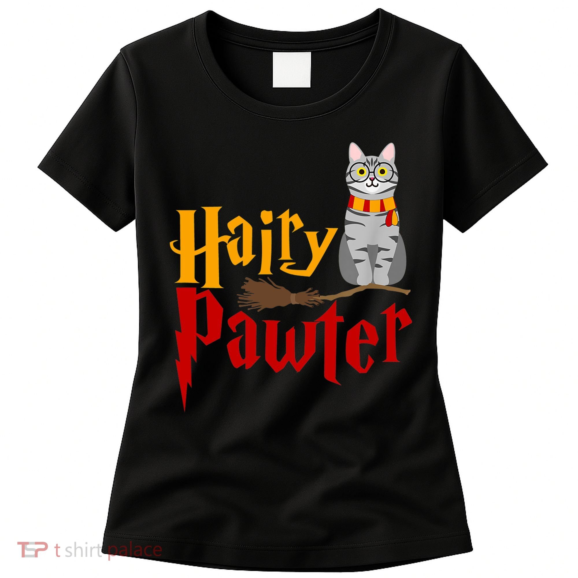 FUNNY Pun Hairy Pawter TShirt Wizard Gift For Cat Lovers Women's T-Shirt