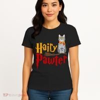 FUNNY Pun Hairy Pawter TShirt Wizard Gift For Cat Lovers Women's T-Shirt thumb 4