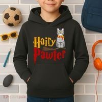 FUNNY Pun Hairy Pawter TShirt Wizard Gift For Cat Lovers Kids Hoodie thumb 2
