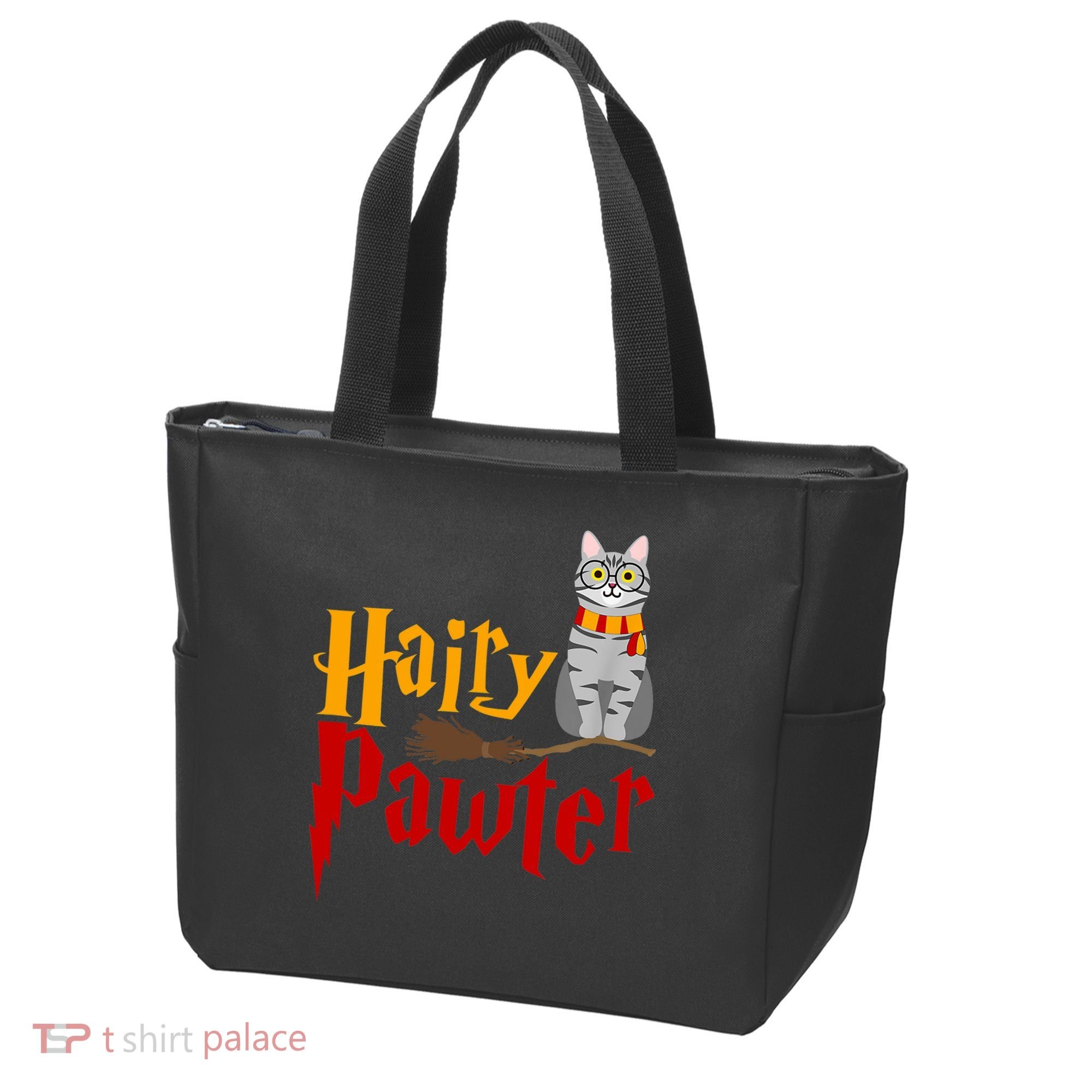 FUNNY Pun Hairy Pawter TShirt Wizard Gift For Cat Lovers Tote Bag