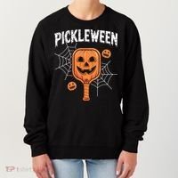 Funny Pickleween Halloween Pickleball Players Gift Women's Sweatshirt thumb 0