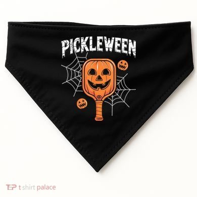Funny Pickleween Halloween Pickleball Players Gift USA-Made Doggie Bandana
