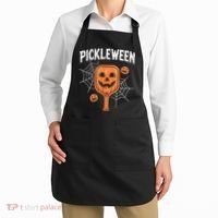 Funny Pickleween Halloween Pickleball Players Gift Apron thumb 2