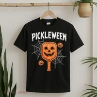 Funny Pickleween Halloween Pickleball Players Gift T-Shirt thumb 2