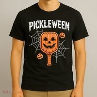 Funny Pickleween Halloween Pickleball Players Gift T-Shirt thumb 3