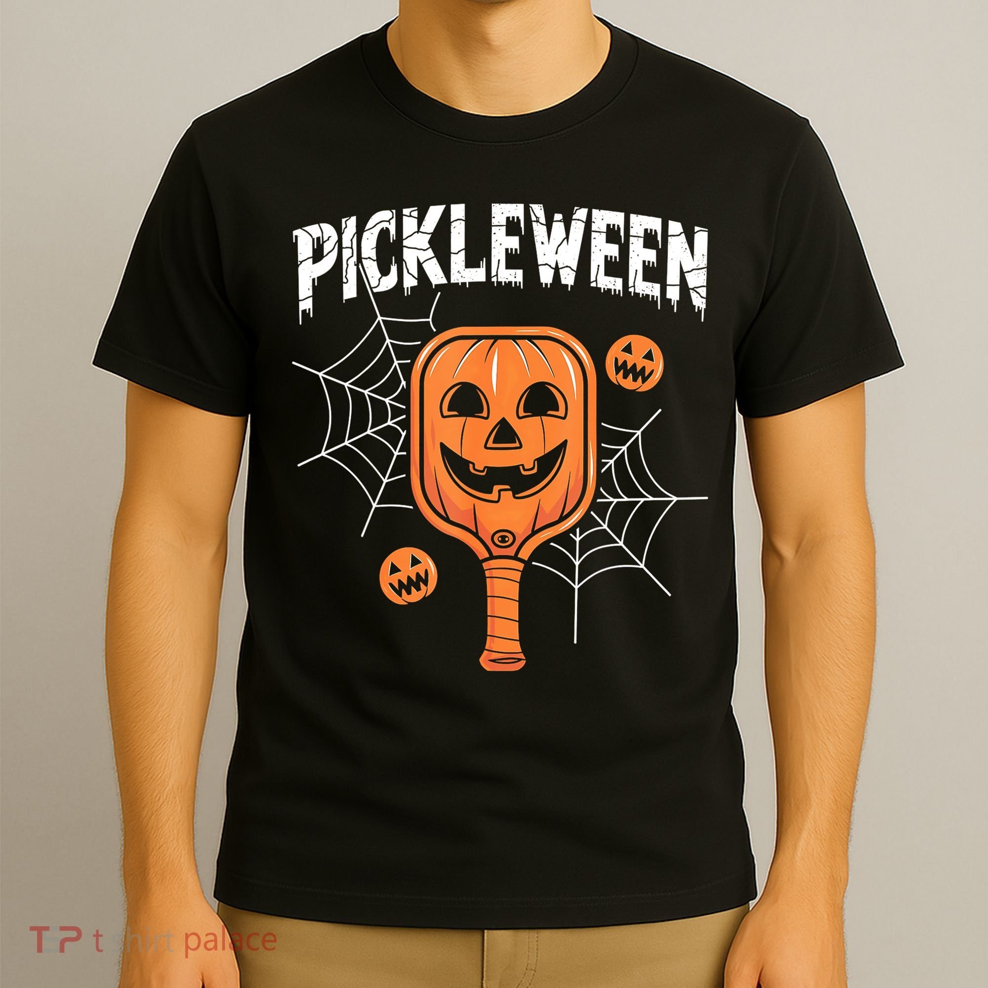 Funny Pickleween Halloween Pickleball Players Gift T-Shirt
