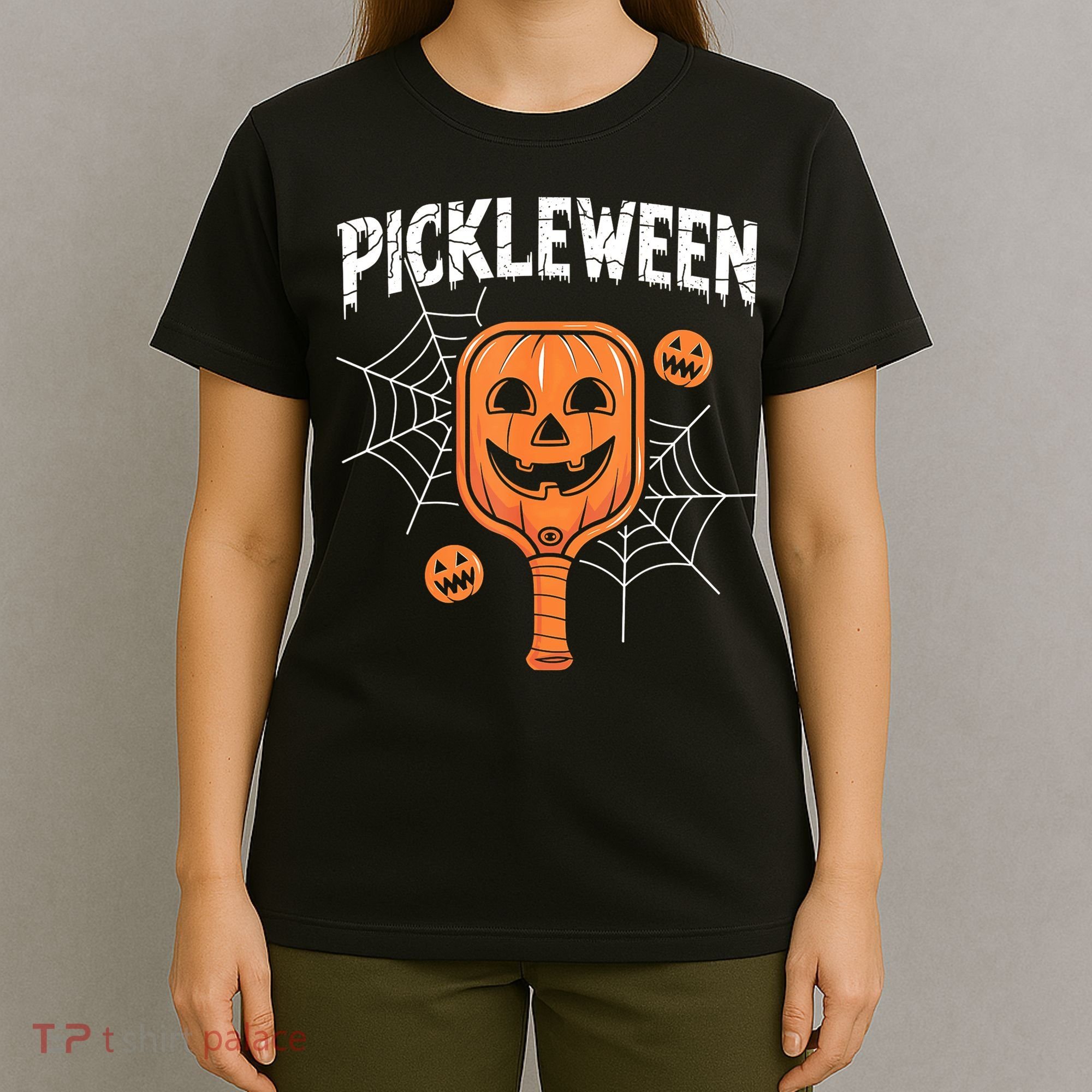 Funny Pickleween Halloween Pickleball Players Gift T-Shirt