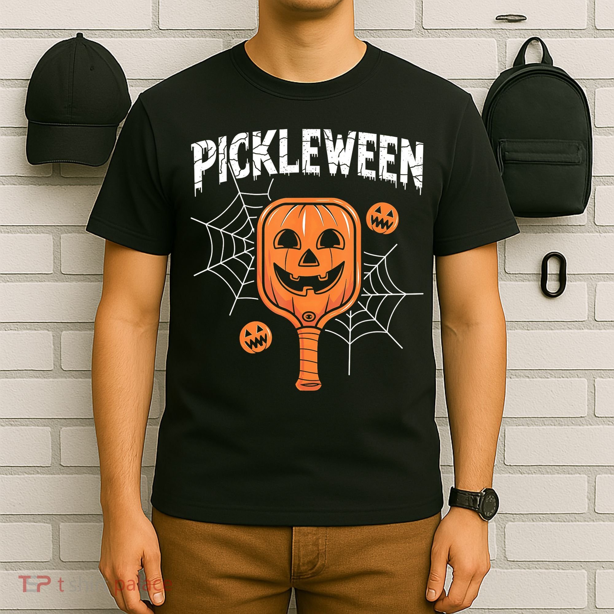 Funny Pickleween Halloween Pickleball Players Gift T-Shirt