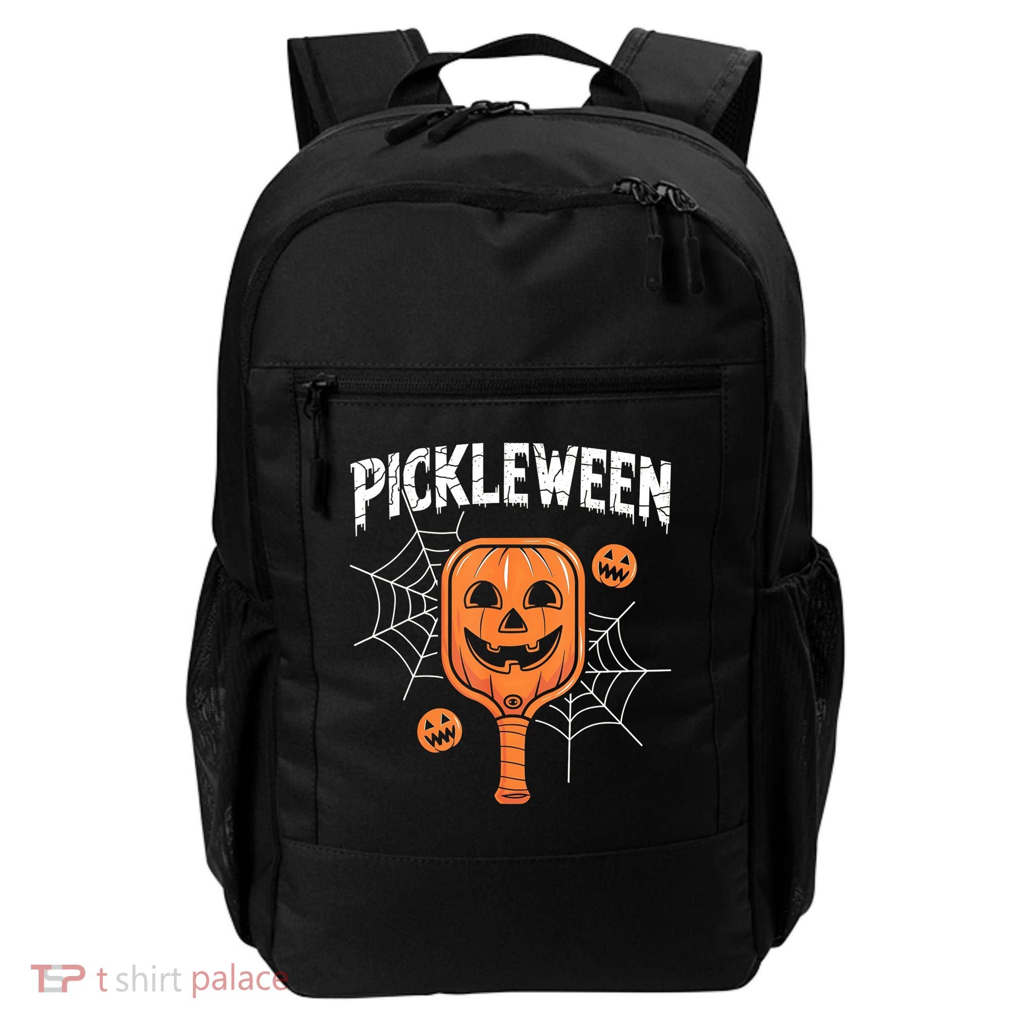 Funny Pickleween Halloween Pickleball Players Gift Backpack