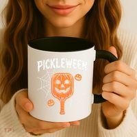 Funny Pickleween Halloween Pickleball Players Gift Coffee Mug thumb 3