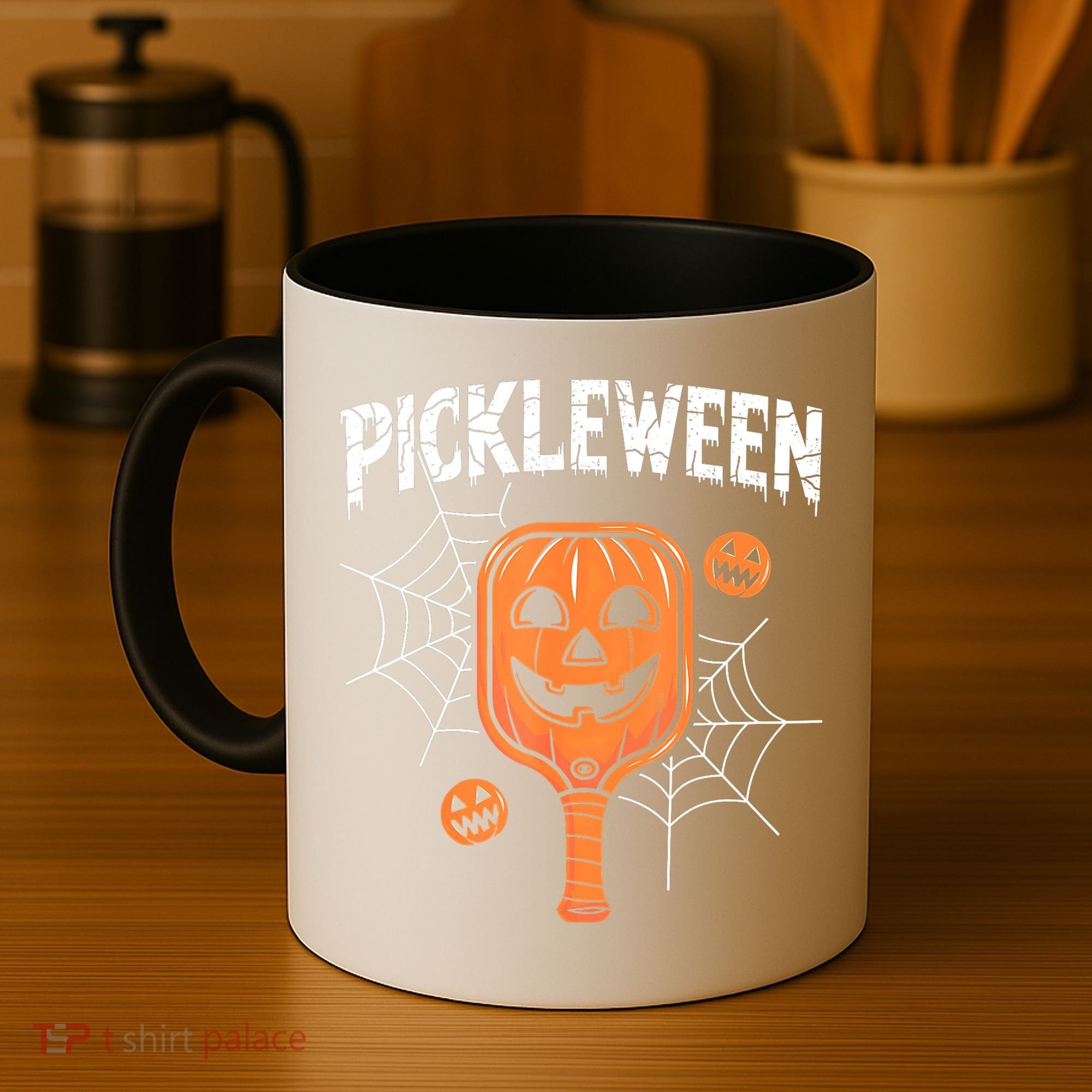 Funny Pickleween Halloween Pickleball Players Gift Coffee Mug