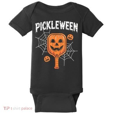 Funny Pickleween Halloween Pickleball Players Gift Baby Bodysuit
