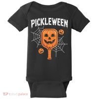 Funny Pickleween Halloween Pickleball Players Gift Baby Bodysuit thumb 0